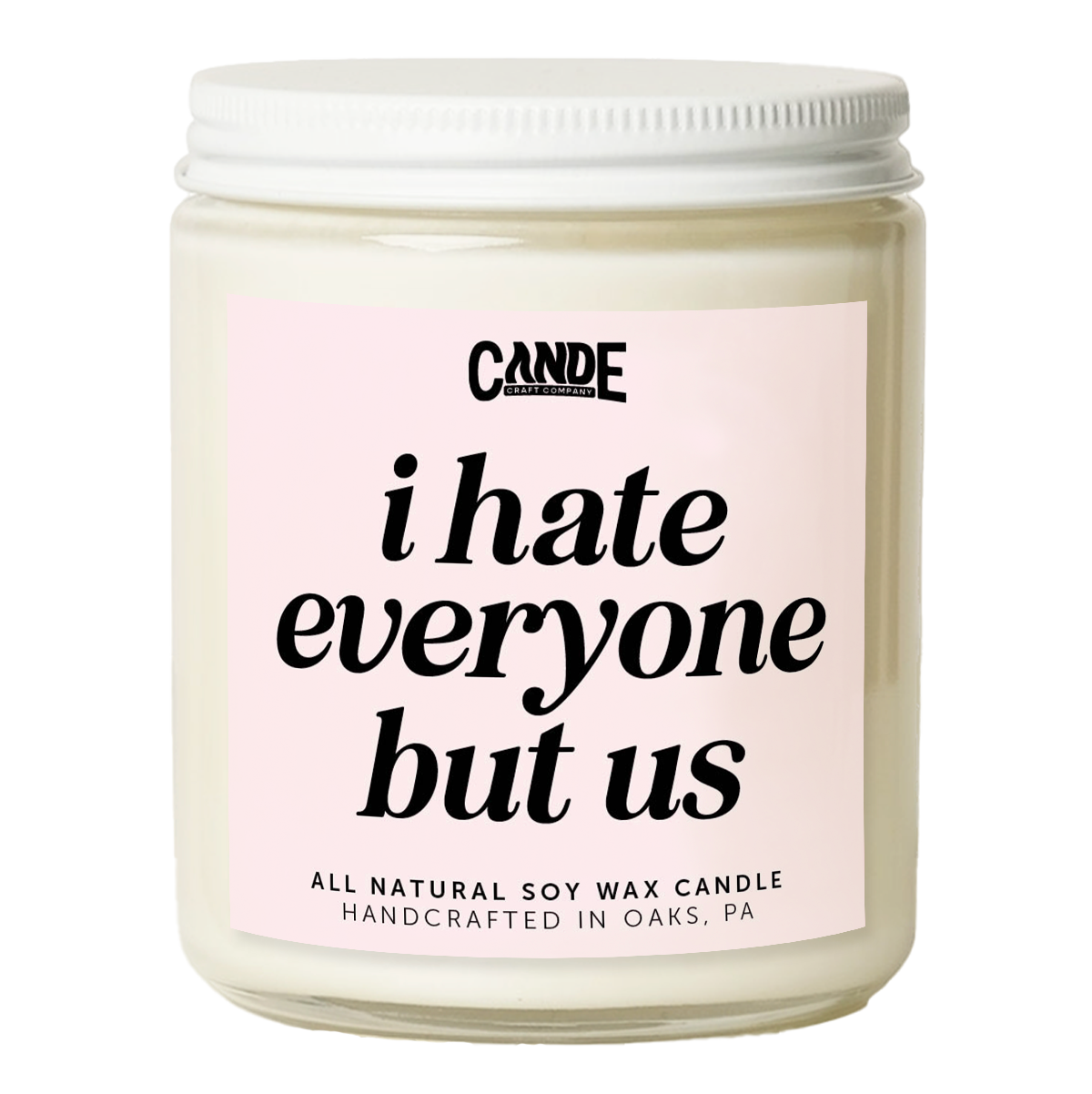 I Hate Everyone But Us Candle